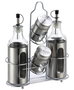Set para Aliñar DKD Home Decor Cristal Plateado Acero Inoxidable (22 x 5,4 x 22 cm)
