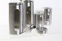 DKD Home Decor Vinagrera Plateado Inox y Cristal Set de 4 Piezas 22x5.4x22 cm