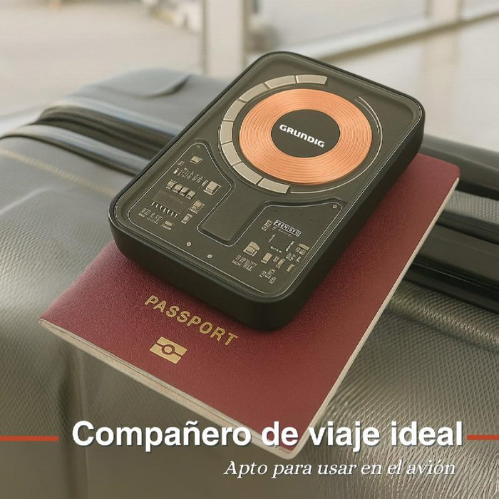 Grundig Power Bank 5000 mAh con Carga MagSafe y Puerto Tipo-C - Recargable