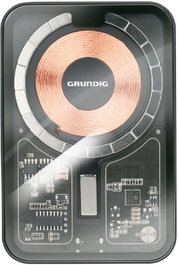 GRUNDIG Powerbank Inalámbrica Transparente 5000 mAh MagSafe USB-C