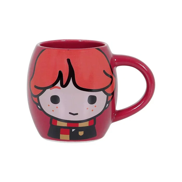 Harry Potter Taza Oval Ron Chibi Rojo Cerámica Caja Regalo Harry Potter Taza Oval Ron Chibi Rojo Cerámica Caja Regalo
