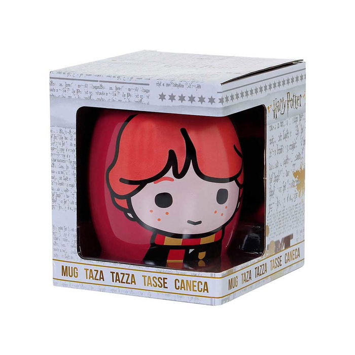 Harry Potter Taza Oval Ron Chibi Rojo Cerámica Caja Regalo Harry Potter Taza Oval Ron Chibi Rojo Cerámica Caja Regalo