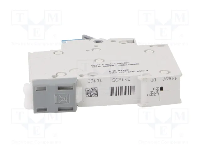 Hager MCS116 Interruptor Magnetotérmico 1 Polo 16A C-16A 6kA Quick Connect Hager MCS116 Interruptor Magnetotérmico 1 Polo 16A C-16A 6kA Quick Connect