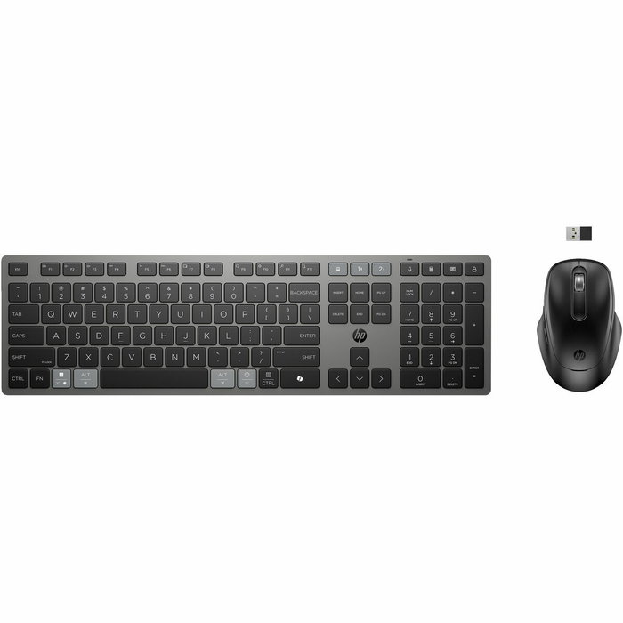 HP Combo 725 Teclado y Ratón Inalámbricos Recargables Multidispositivo Negro HP Combo 725 Teclado y Ratón Inalámbricos Recargables Multidispositivo Negro