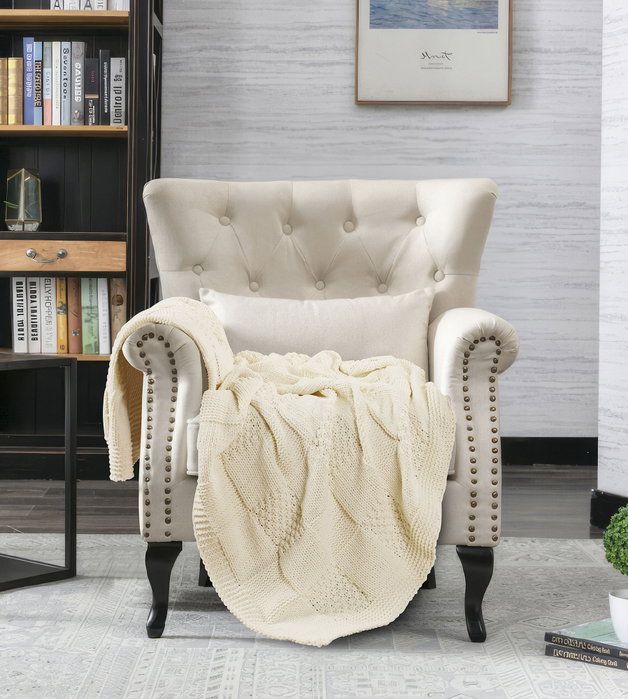 DKD Home Decor Manta Sofa Urban 2 Unidades Crudo 170 x 130 cm DKD Home Decor Manta Sofa Urban 2 Unidades Crudo 170 x 130 cm