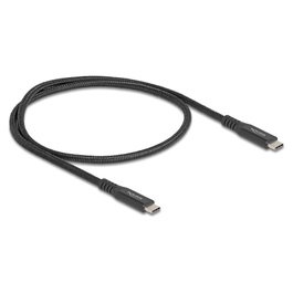 DeLOCK Cable USB Type-C a USB Type-C USB4 Gen 2x2 20 Gbps 100 W 0,5 m Negro Metal