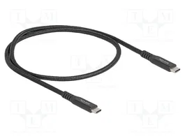 DeLOCK Cable USB Type-C a Type-C USB4 Gen 2x2 20 Gbps 100 W Negro Metal