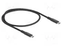 DeLOCK Cable USB Type-C a Type-C USB4 Gen 2x2 20 Gbps 100 W Negro Metal