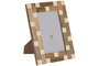 DKD Home Decor Marco de Foto 10x15 Natural Blanco Resina Mango 1.8 x 20 x 15 cm (4 Unidades)