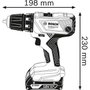 Bosch Professional Taladro Atornillador GSR 18V-21 con 2 baterías de 2,0Ah y L-Boxx 136