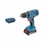 Bosch Professional Taladro Atornillador GSR 18V-21 con 2 baterías de 2,0Ah y L-Boxx 136