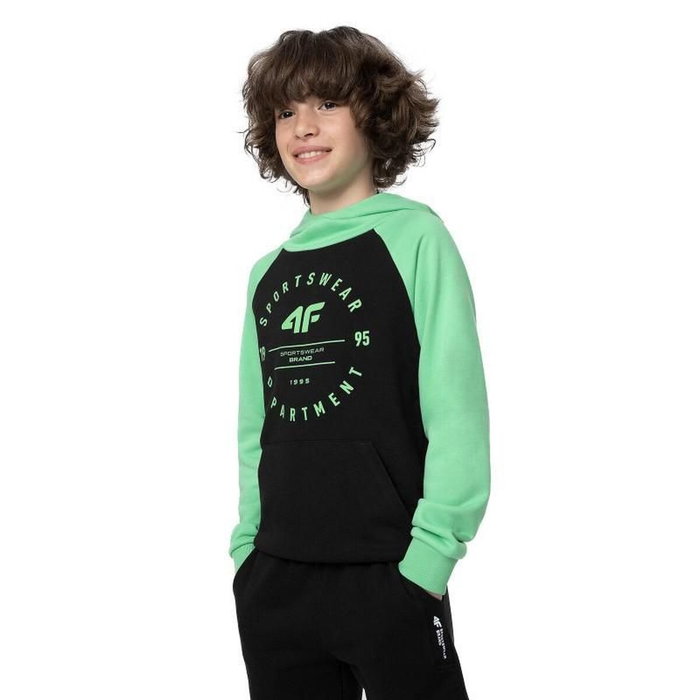 Sudadera con Capucha Niño 4F M221 Negro L