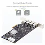 StarTech.com P5Q4A-USB-CARD Tarjeta PCI Express USB 3.2 Gen 1 - 4 Puertos Tipo A de 5 Gbps con Controladores Independientes y Alta Potencia, Compatible con PCIe 2.0 x4/x8/x16