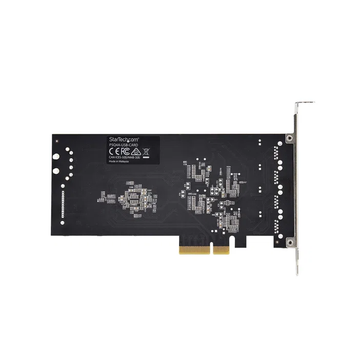 StarTech.com P5Q4A-USB-CARD Tarjeta PCI Express USB 3.2 Gen 1 - 4 Puertos Tipo A de 5 Gbps con Controladores Independientes y Alta Potencia, Compatible con PCIe 2.0 x4/x8/x16