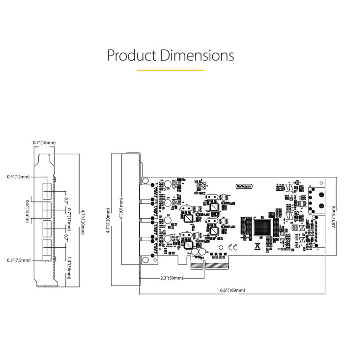 StarTech PCIe 4 Puertos USB-A Controlador Tarjeta de Expansión