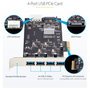 StarTech PCIe 4 Puertos USB-A Controlador Tarjeta de Expansión
