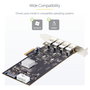 StarTech PCIe 4 Puertos USB-A Controlador Tarjeta de Expansión