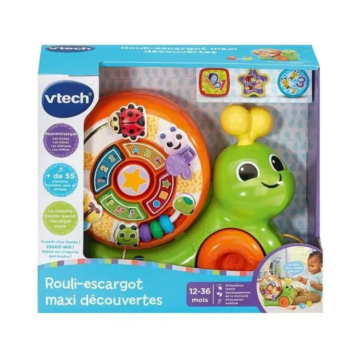 Vtech 3417765722059 Maxi Descubrimientos Rouli-Escargot - Idioma Francés