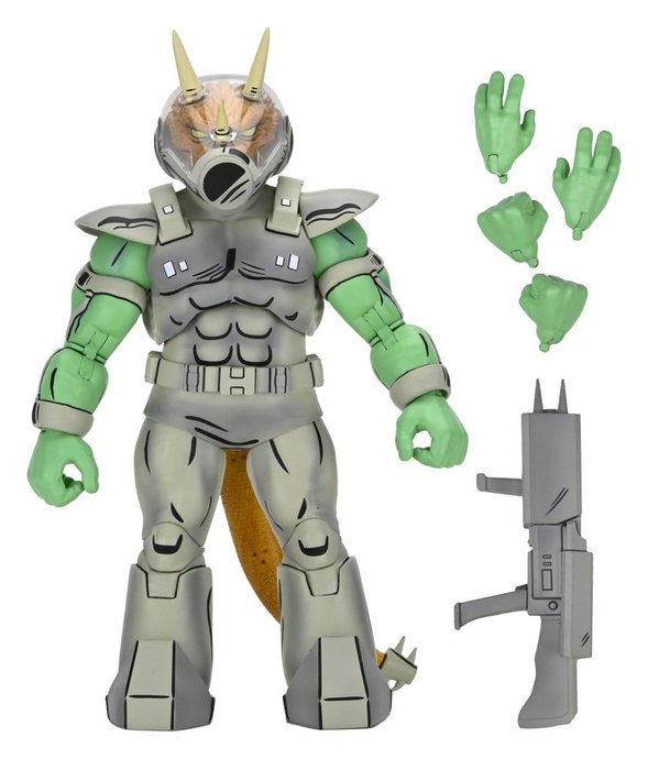 NECA Tortugas Ninja (Mirage Comics) Figura Shock Commando Triceraton 18 cm
