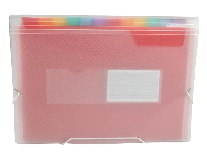 Liderpapel Spectrafile Carpeta Clasificadora Fuelle con 13 Departamentos de Colores en Polipropileno Transparente A5