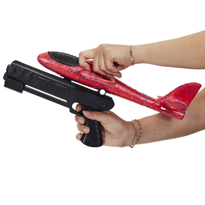 Mister Gadget Juego Lanzar Avión Con Pistola Plástico Jeux Outdoor
