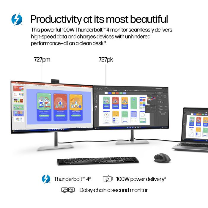 HP Serie 7 Pro Monitor 27 Pulgadas 4K UHD Thunderbolt 4 IPS Black 100W Carga - 727pk HP Serie 7 Pro Monitor 27 Pulgadas 4K UHD Thunderbolt 4 IPS Black 100W Carga - 727pk
