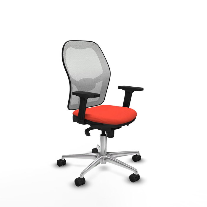 PIQUERAS Y CRESPO Silla de oficina Jorquera con mecanismo Sincro, naranja y blanco PIQUERAS Y CRESPO Silla de oficina Jorquera con mecanismo Sincro, naranja y blanco