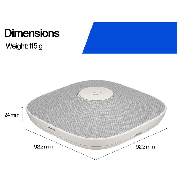 HP Poly Studio A2 Micrófono de Mesa Blanco, 6 m