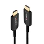 Lindy 38381 Cable HDMI 2.1 Fibra Óptica Híbrido 15 m, 48 Gbit/s, 8K HDR10+, ARC, eARC, Dolby Atmos, DTS:X, Negro