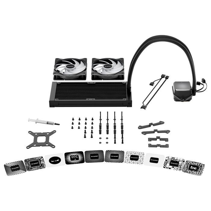 be quiet! Pure Loop 3 LX AIO Sistema de Refrigeración Líquida 240mm, Negro, 2 Ventiladores PWM de 120mm, 105.1 m³/h, Compatible con AMD AM4/AM5 e Intel LGA 1150/1200/1700/1851