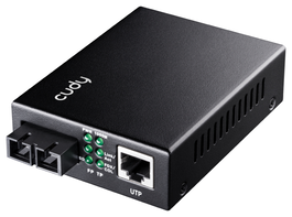 Cudy MC100GSA-20 Convertidor de Medio 1000 Mbit/s 20 km 1310 nm Monomodo Negro