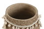 DKD Home Decor Set de 2 Maceteros de Cemento con Pompones Marrón Claro