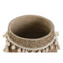 DKD Home Decor Set de 2 Maceteros de Cemento con Pompones Marrón Claro