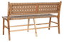 DKD Home Decor Banco de Teca y Piel Beige