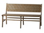 DKD Home Decor Banco de Teca y Piel Beige