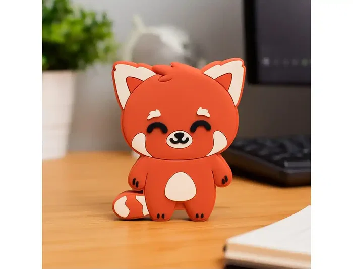 Wondee Altavoz Bluetooth Panda Rojo Inalámbrico con Micrófono Manos Libres y Jack 3,5mm, Regalo Original para Mujeres y Niñas