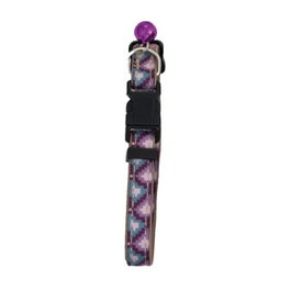 Nayeco Collar Gato Envy Lila 20-33 cm X 1 cm (Set de 3) - Ajustable, Cierre Seguridad, Brilla en Oscuridad