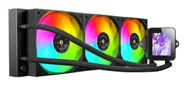 Mars Gaming ML-VISION 360 Kit de Refrigeración Líquida AIO LCD IPS Personalizable 360° 400mm 3 Ventiladores ARGB Negro Compatible Intel LGA1700/1851 y AMD AM5
