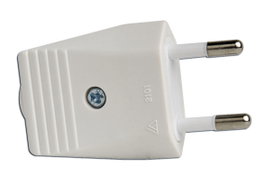 Simon Clavija 2p Europlug sin tierra 10a 250v salida recta blanca