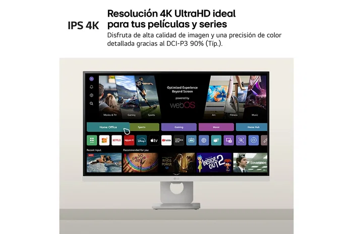 LG Smart Monitor MyView 27U731SA-W 27 pulgadas 4K UHD IPS Blanco