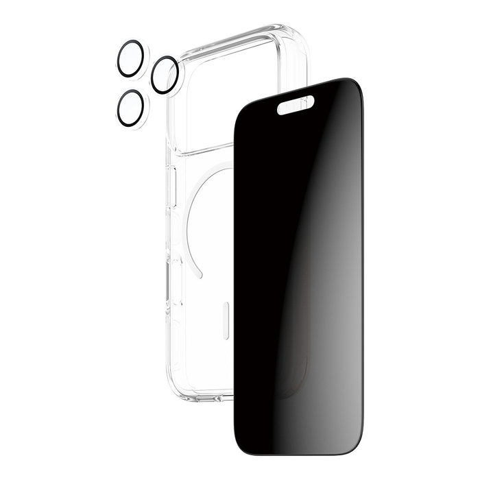 PanzerGlass CARE by Protector de Pantalla 3-en-1 Privacidad para Apple iPhone 17 Pro - Vidrio Templado Antihuellas Aplicación en Seco