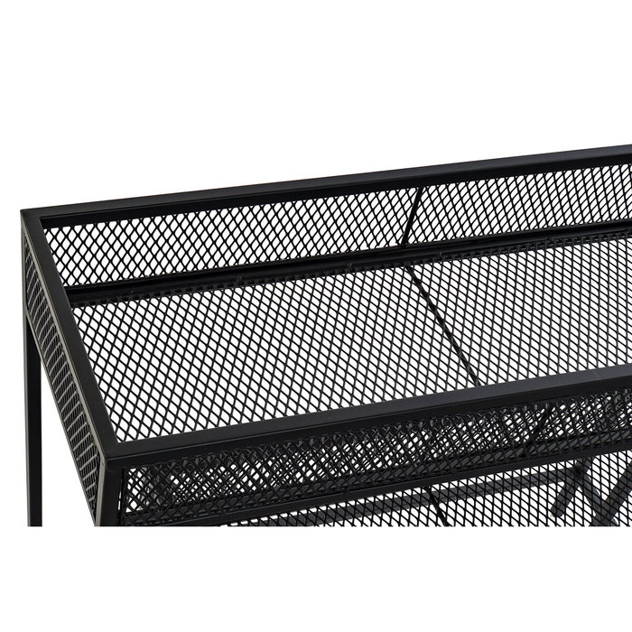 DKD Home Decor Set de 2 Maceteros de Metal Negro