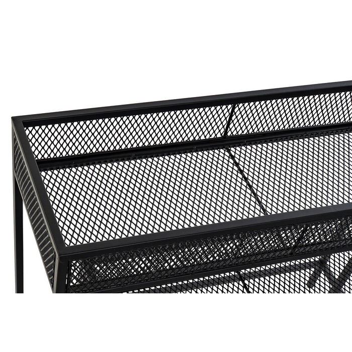 DKD Home Decor Carter 20 Macetero Negro Metal 25 x 60.5 x 70 cm Set de 2