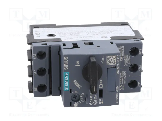 SIEMENS 3RV2 Interruptor motorizado 0,75kW 26A