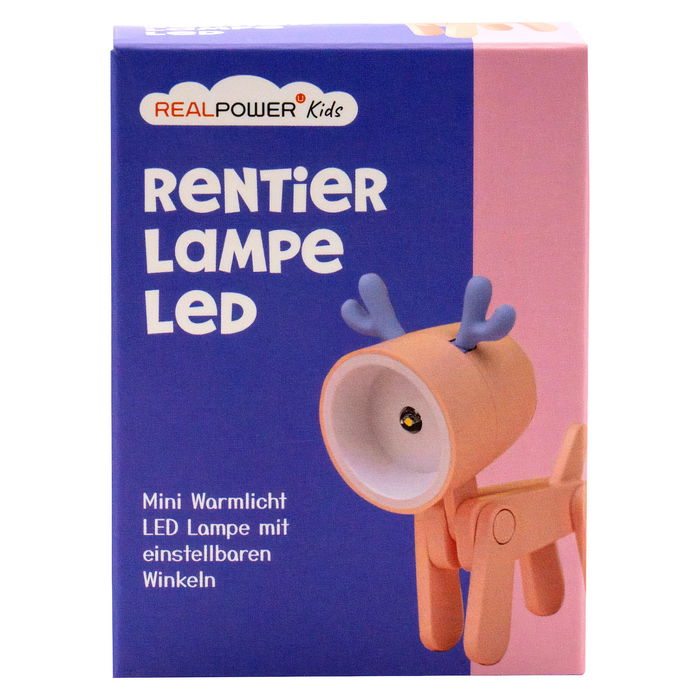RealPower LED-Tier Taschenlampe Linterna de Animal en Forma de Ciervo Rosa