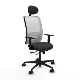 PIQUERAS Y CRESPO Silla de oficina Zulema Negro/Blanco