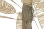 DKD Home Decor Decoración Mendong Metal Bananero 30x30x180 cm