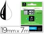 Dymo Cinta D1 Negro sobre Transparente 19mm x 7m
