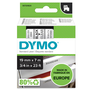 Dymo Cinta D1 Negro sobre Transparente 19mm x 7m