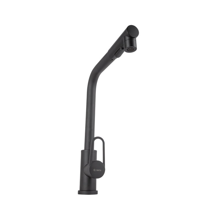 Grifo de cocina monomando de caño alto negro